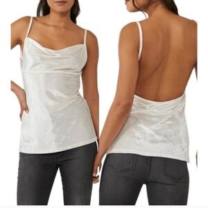 NWT Free People Champagne All Night Velvet Tunic Cami Size Medium
